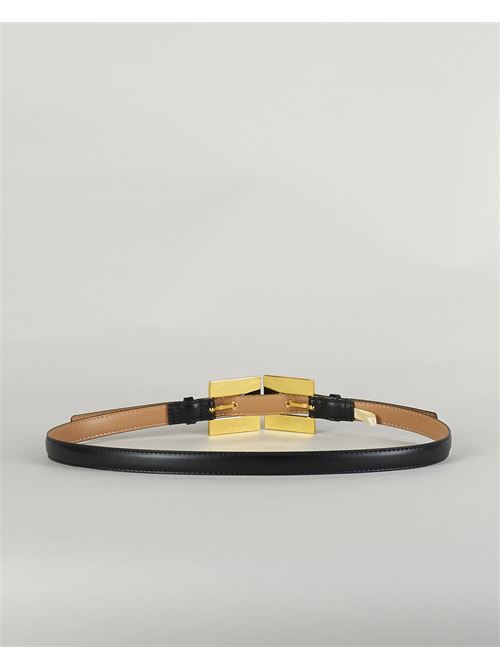 Thin belt in synthetic material with logo buckle Elisabetta Franchi ELISABETTA FRANCHI | Belt | CT03S41E2110